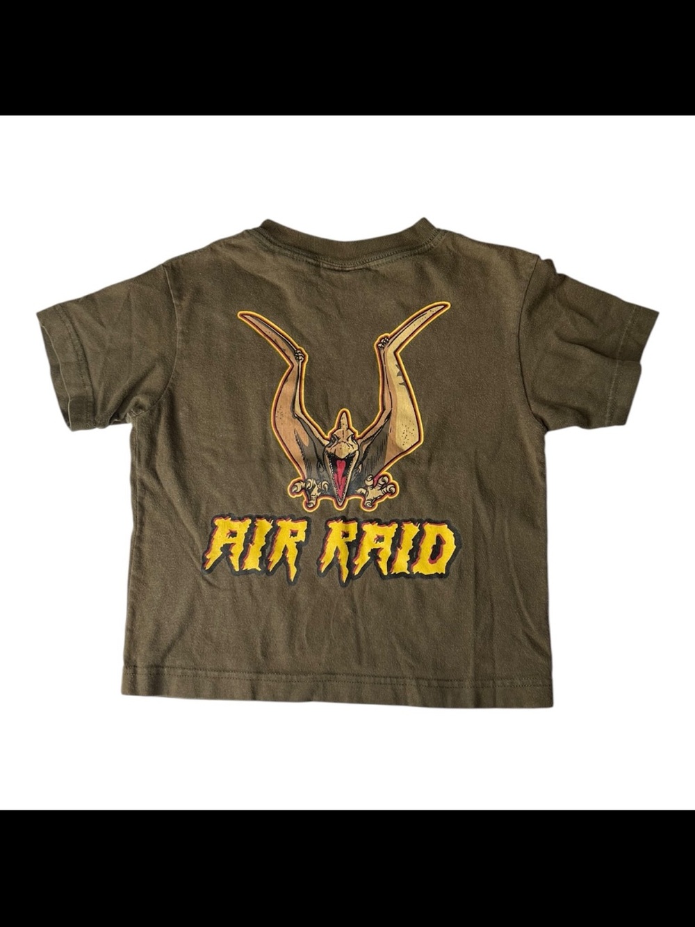 Jurassic Park 2001 Vintage Green Air Raid T-Shirt Sz 4
